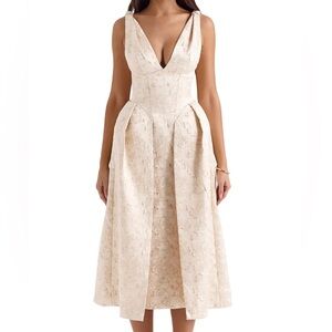 House of CB Cream Floral Dress